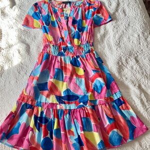 Rachel Zoe Colorful Dress with Pink, Blue, and Yellow
